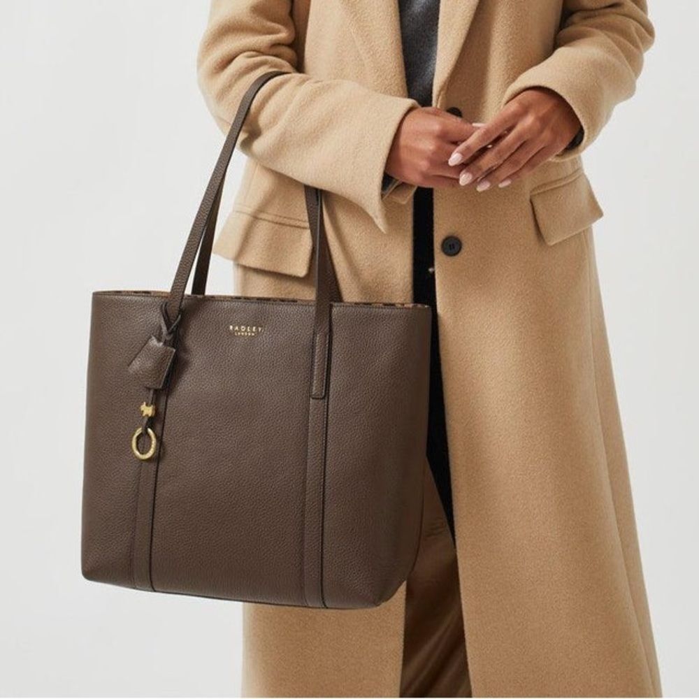 RADLEY London Museum Street Large Open-Top Tote in Dark Brown, NWT - Picture 4 of 16